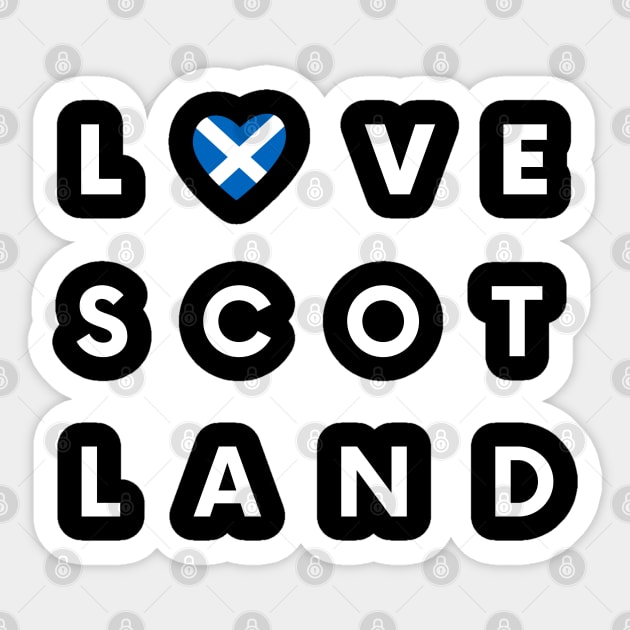 Love Saltire Flag Heart of Scotland Sticker by allscots